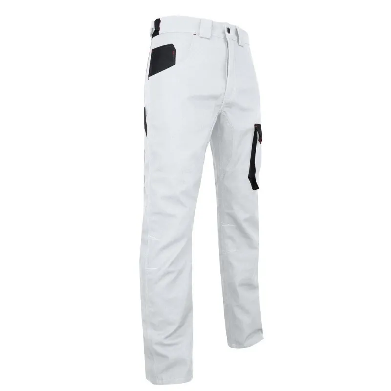 Pantalon de travail homme blanc Facade LMA